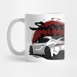 White Toyota GR Supra MK5 A90 JDM car Mug